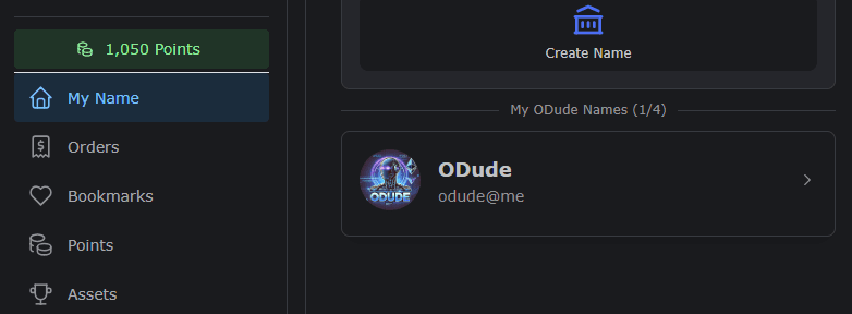 Navigate to Names section