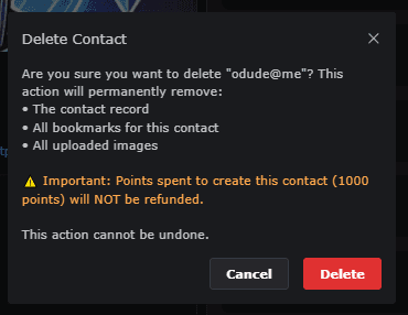 Delete name interface