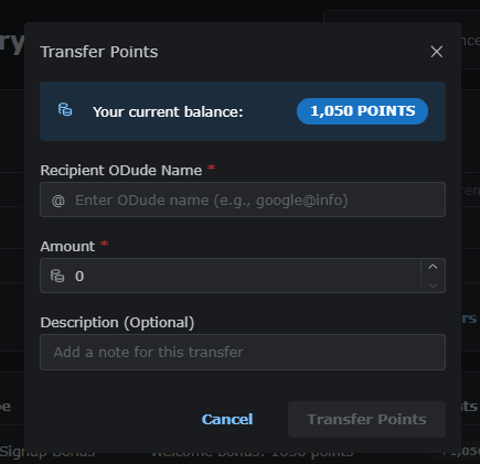 Transfer Points