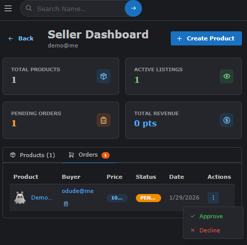 Orders Tab Placeholder